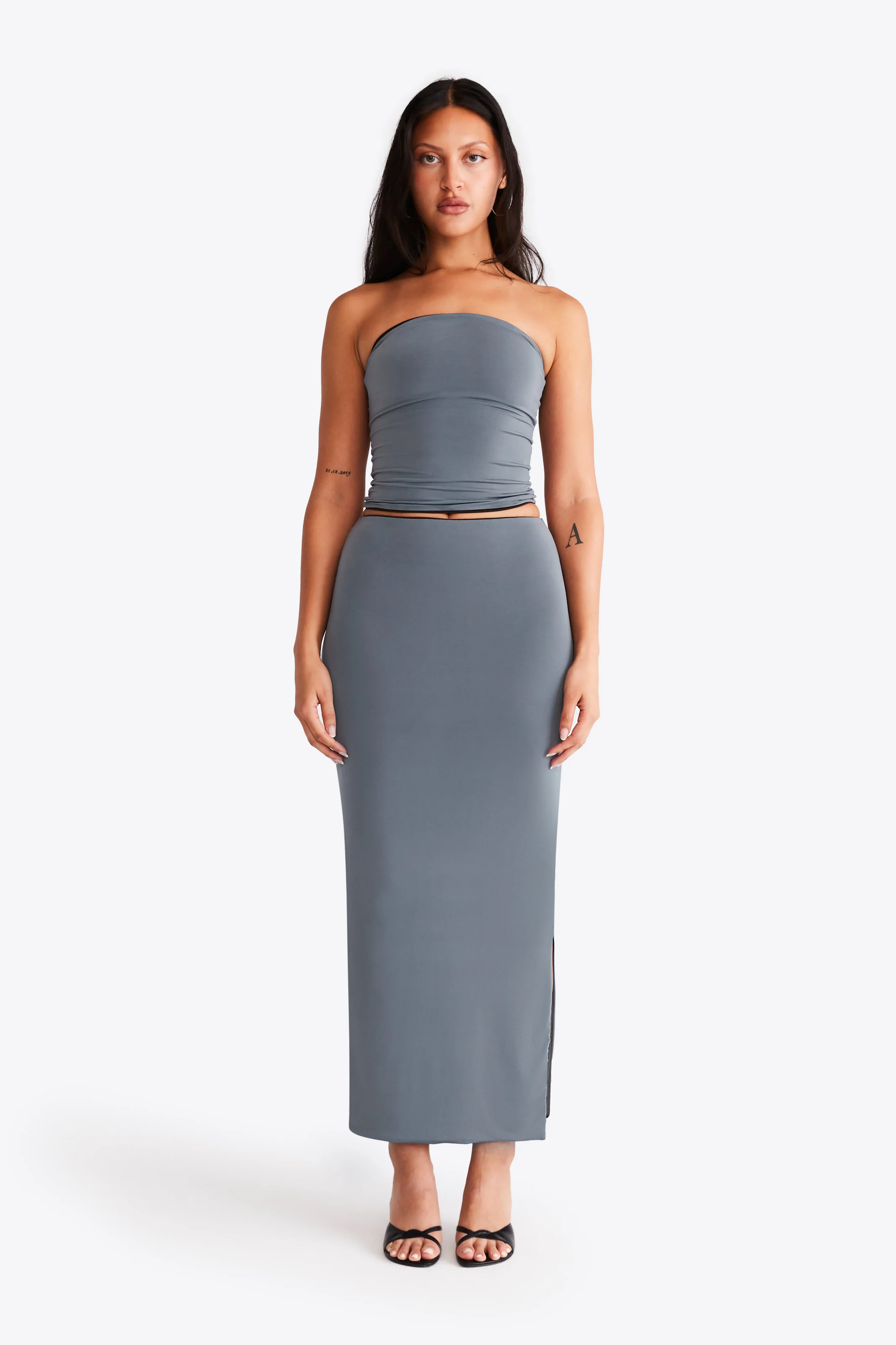 Nova Skirt - Brown and Slate - Image 2